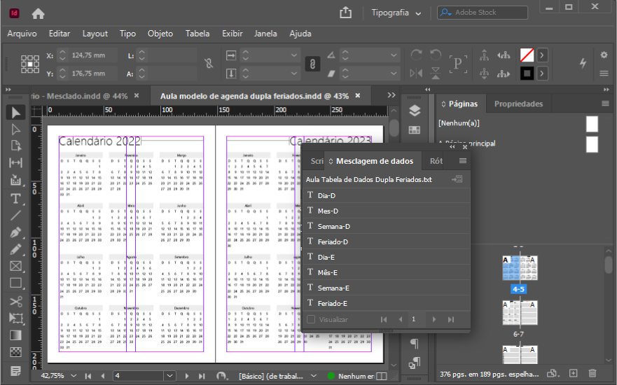 Criando agendas no InDesign - Clube do Design PRO