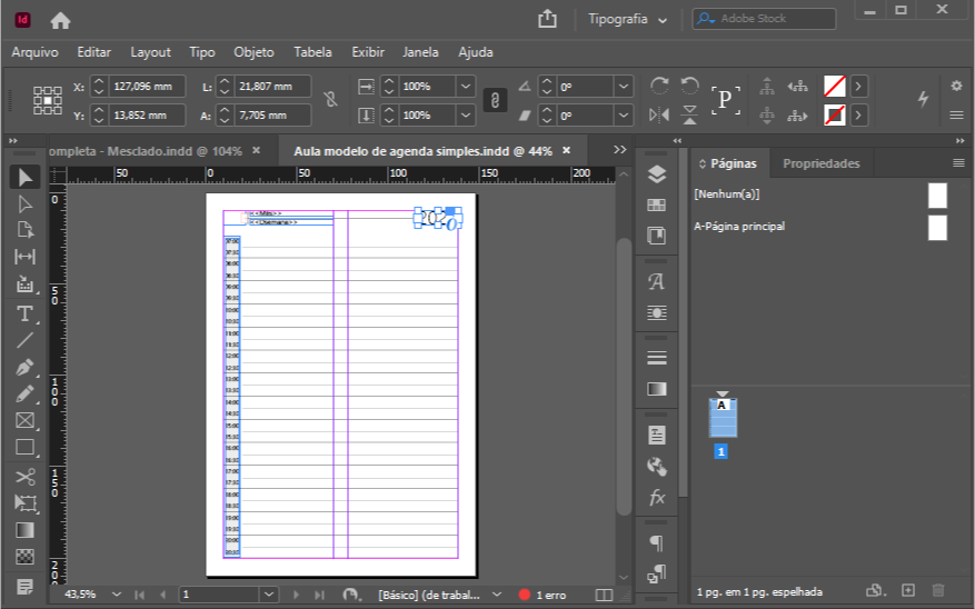 Criando agendas no InDesign - Clube do Design PRO