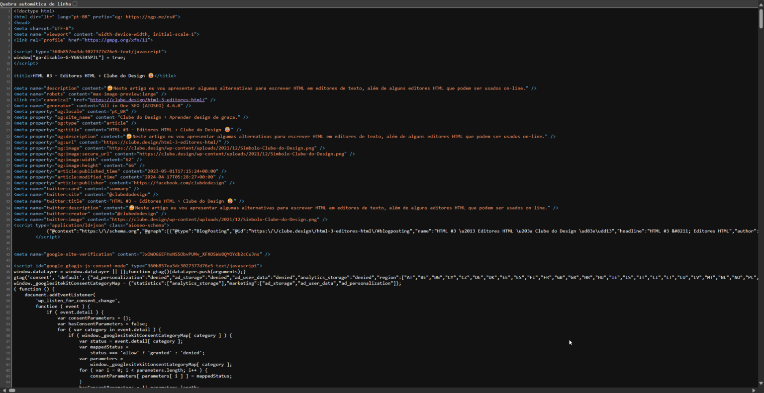 HTML #4 – Exemplos básicos de HTML › Clube do Design 🤓