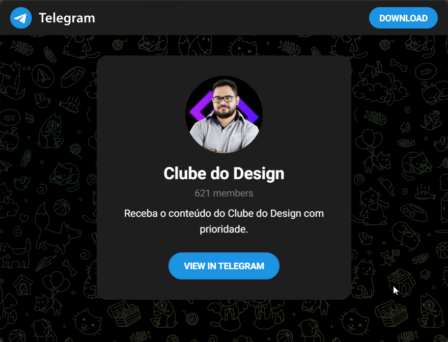 Telegram do Clube do Design